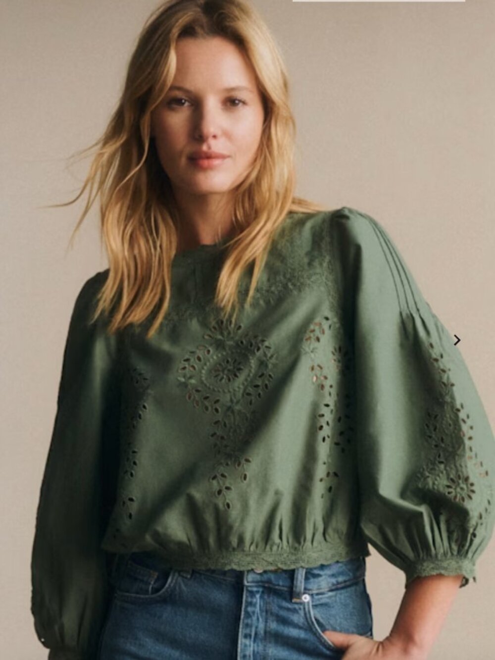 Sezane Enea Blouse Sage - Size 2
